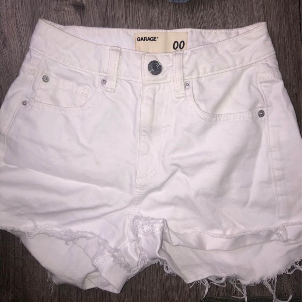 Garage White Jean Shorts